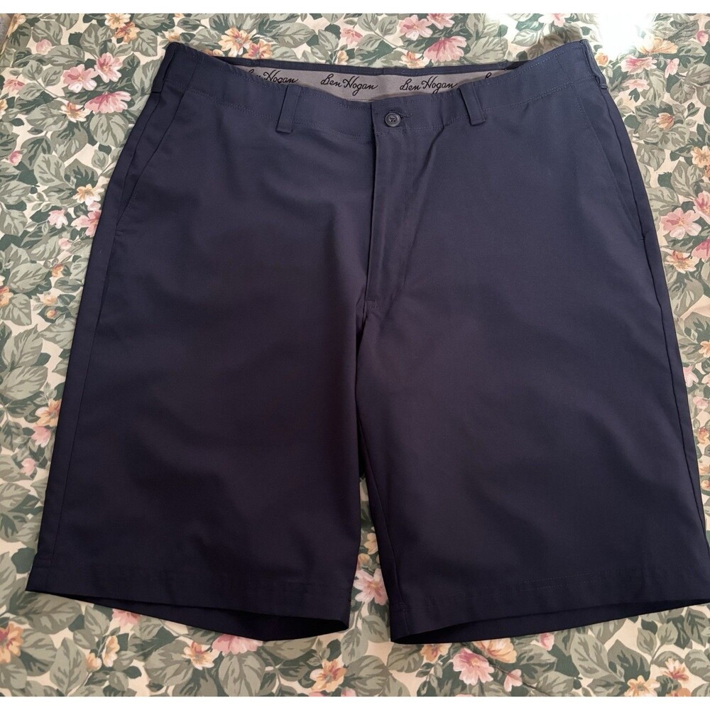 Ben Hogan Performance Golf Shorts Men’s Size 36 Navy Blue Flat Front 36x10